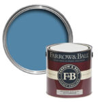 Vopsea albastra mata 2 la suta luciu pentru interior Farrow and Ball Casein Distemper Belvedere Blue No. 215 2.5 Litri