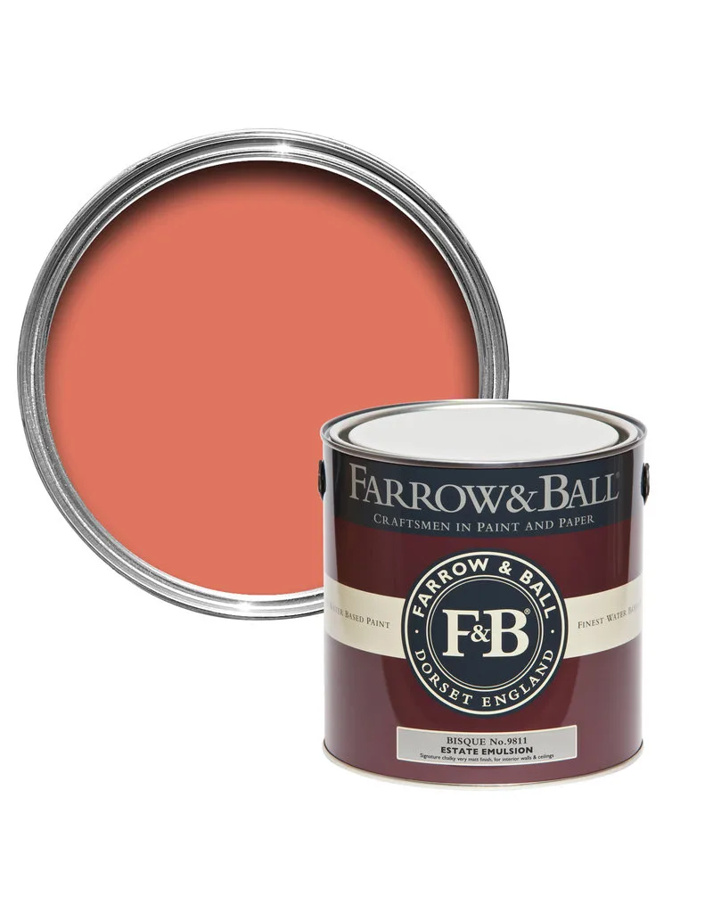 Vopsea orange satinata 20 la suta luciu pentru exterior Farrow and Ball Exterior Eggshell No. 9811 750 ml