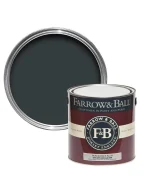 Vopsea neagra mata 2 la suta luciu pentru interior Farrow and Ball Estate Emulsion Black Blue No. 95 2.5 Litri