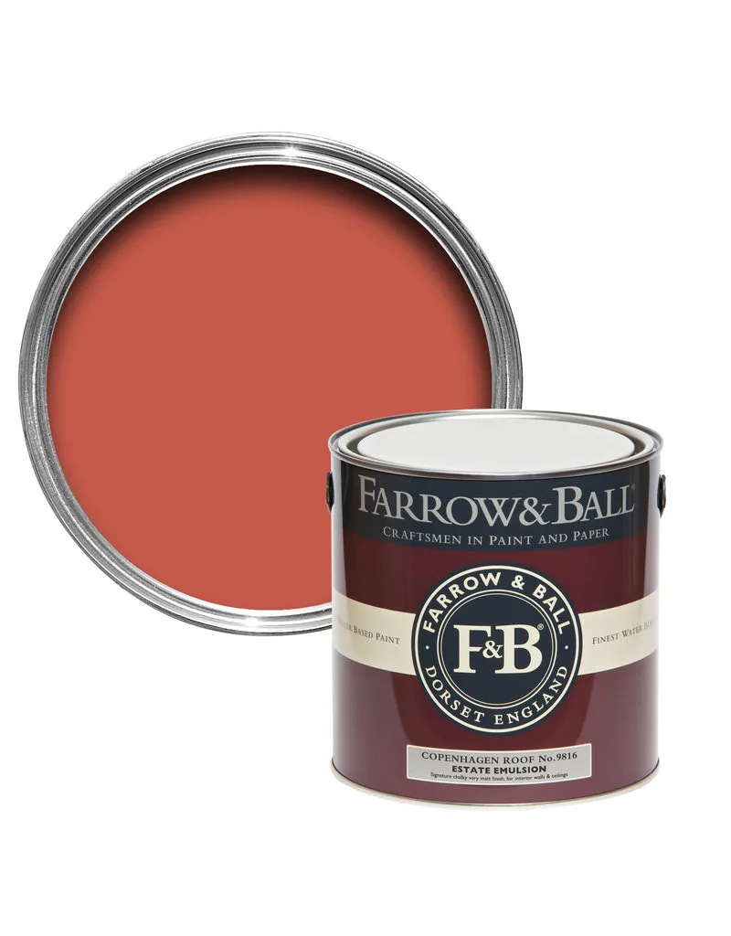 Vopsea rosie mata 2 la suta luciu pentru interior Farrow and Ball Casein Distemper No. 9816 5 Litri