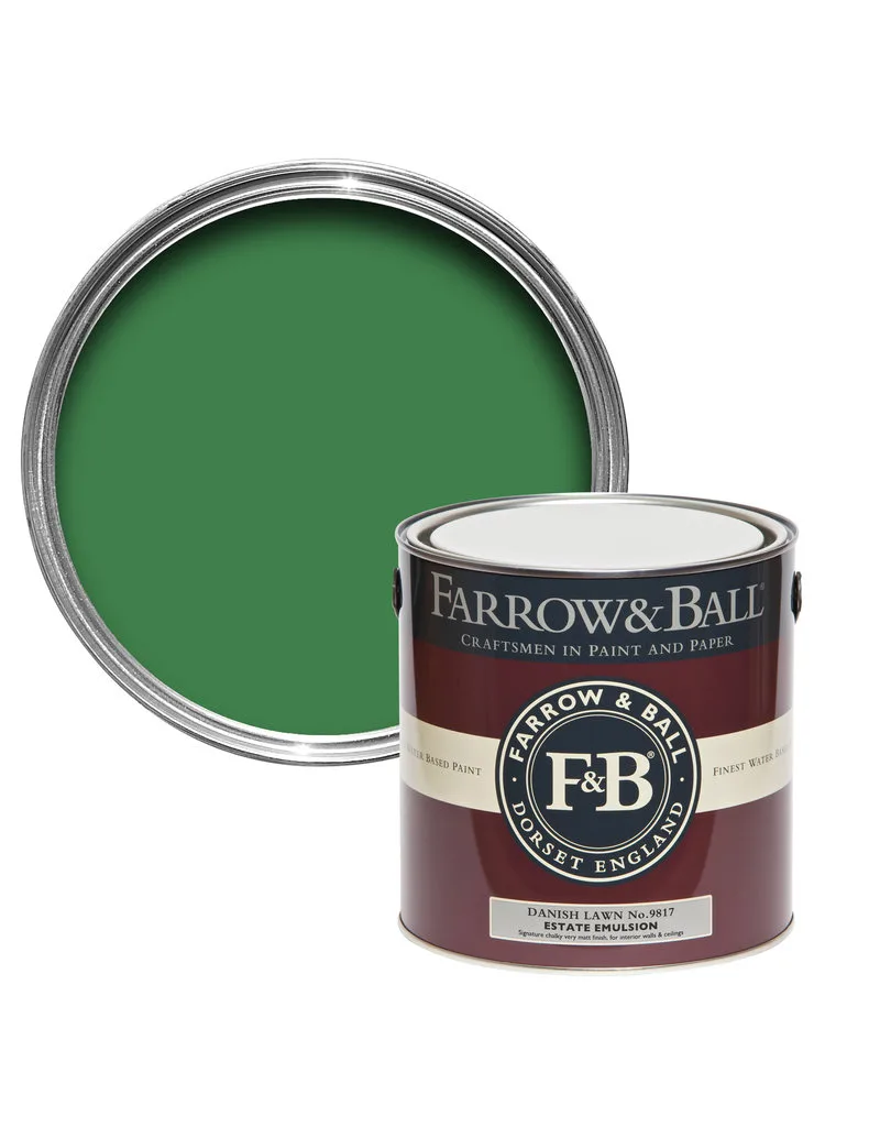 Vopsea verde satinata 20 la suta luciu pentru interior Farrow and Ball Estate Eggshell No. 9817 5 Litri