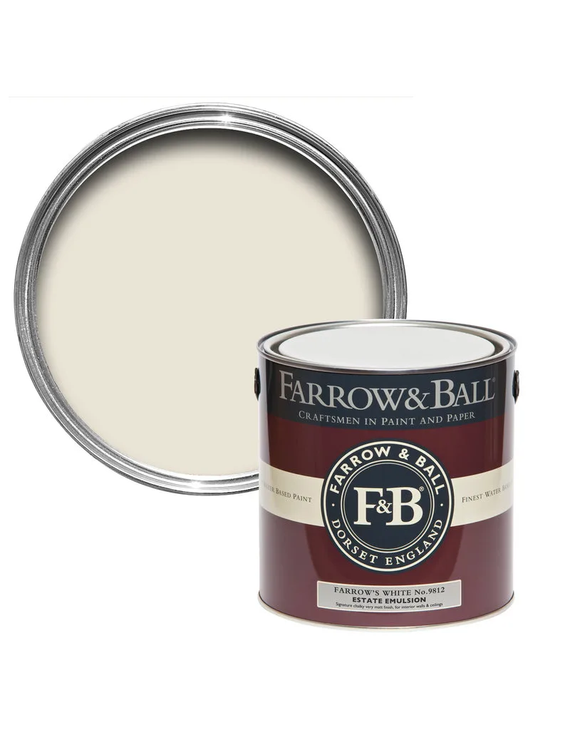 Vopsea alba satinata 40 la suta luciu pentru interior Farrow and Ball Modern Eggshell No. 9812 750 ml