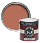 Vopsea rosie satinata 20 la suta luciu pentru interior Farrow and Ball Estate Eggshell Fox Red No. 48 750 ml