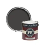Vopsea neagra lucioasa 95 la suta luciu pentru interior exterior Farrow and Ball Full Gloss Grate Black No. 9920 2.5 Litri