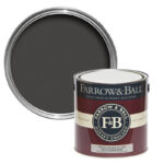 Vopsea neagra mata 2 la suta luciu pentru interior Farrow and Ball Estate Emulsion Grate Black No. 9920 2.5 Litri