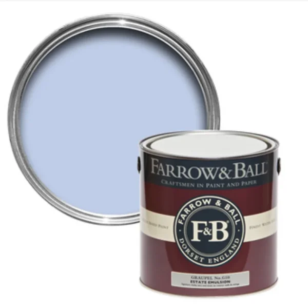 Vopsea albastra mata 2 la suta luciu pentru interior Farrow and Ball Estate Emulsion No. G10 2.5 Litri