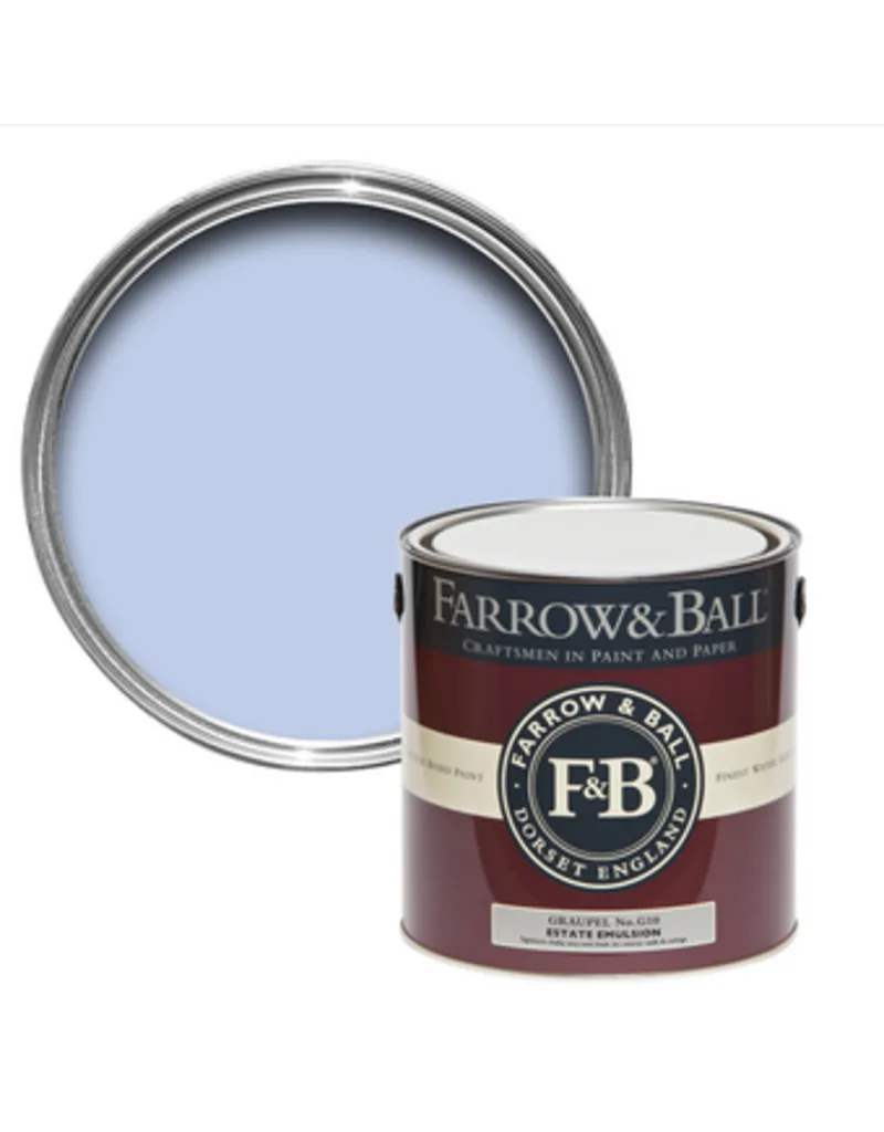 Vopsea albastra mata 2 la suta luciu pentru interior Farrow and Ball Estate Emulsion No. G10 2.5 Litri
