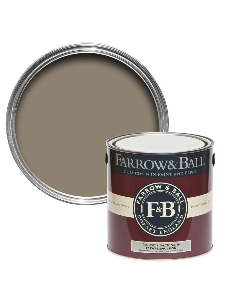 Vopsea maro satinata 20 la suta luciu pentru interior Farrow and Ball Estate Eggshell Mouse’s Back No. 40 5 Litri