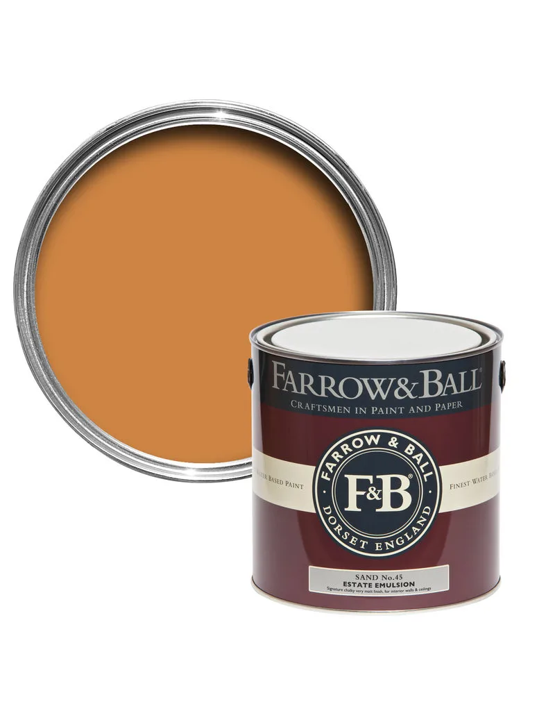 Vopsea maro mata 7 la suta luciu pentru interior Farrow and Ball Modern Emulsion Sand No. 45 2.5 Litri