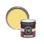 Vopsea galbena satinata 20 la suta luciu pentru interior Farrow and Ball Estate Eggshell Sherbert Lemon No. 9914 2.5 Litri
