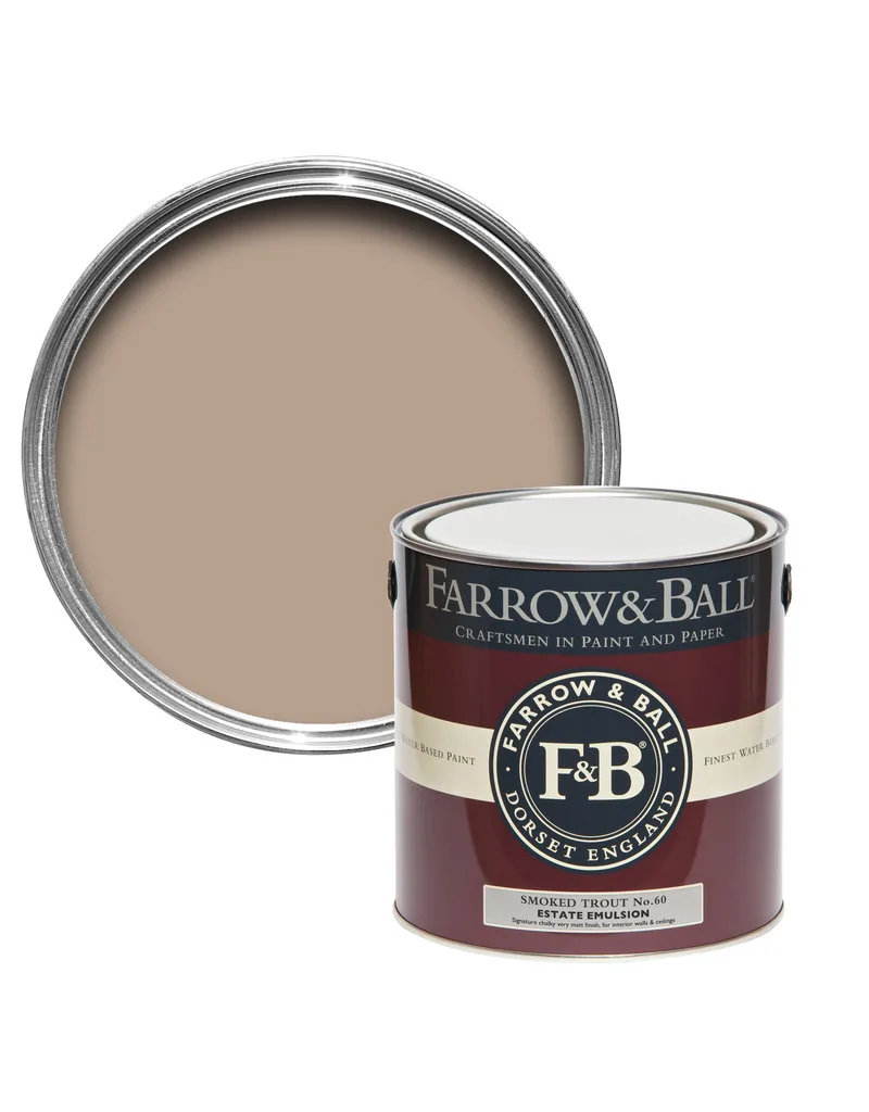 Vopsea maro lucioasa 95 la suta luciu pentru interior exterior Farrow and Ball Full Gloss Smoked Trout No. 60 750 ml