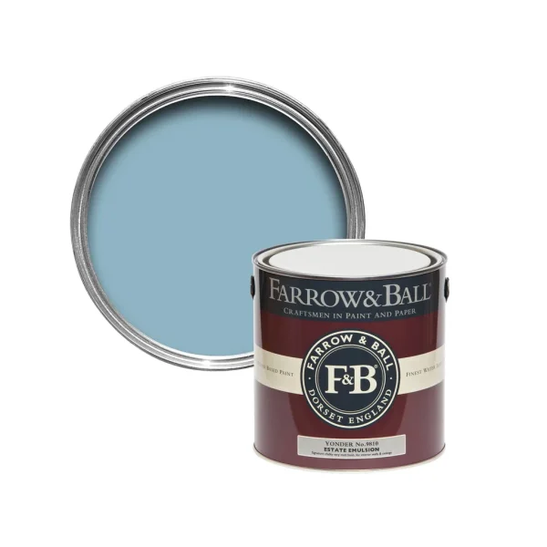 Vopsea albastra mata 2 la suta luciu pentru interior Farrow and Ball Estate Emulsion No. 9810 2.5 Litri
