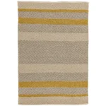 Covor din lana bumbac vascoza lucrat manual modern model geometric Fields Mustard 3 mm 160×230 cm FIEL160230MUST