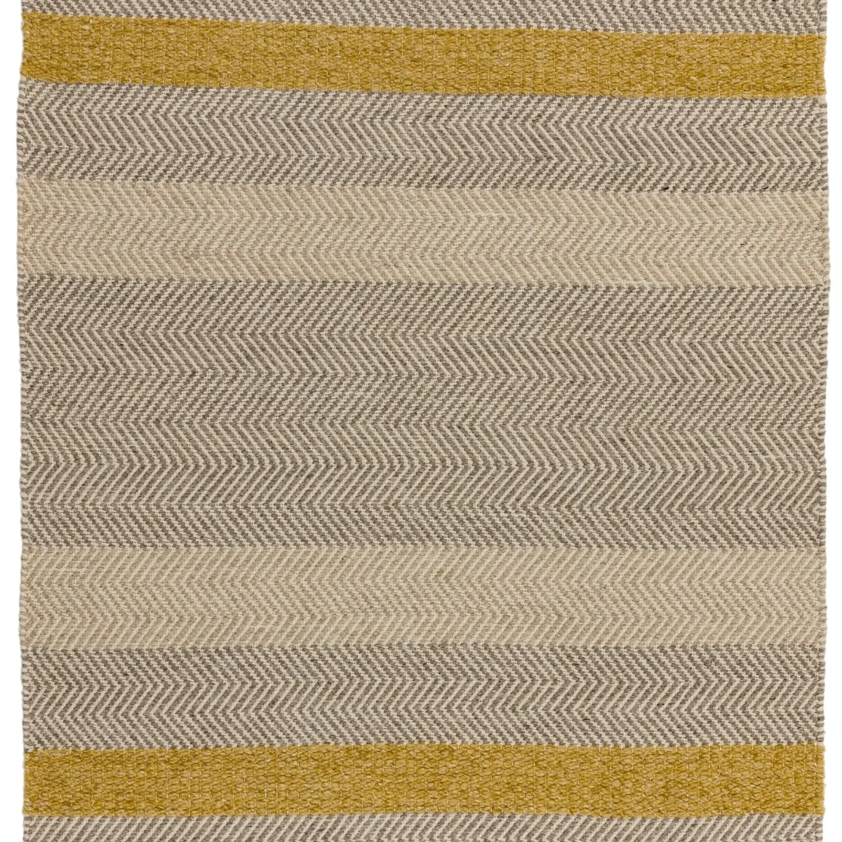 Covor din lana bumbac vascoza lucrat manual modern model geometric Fields Mustard 3 mm 160x230 cm FIEL160230MUST