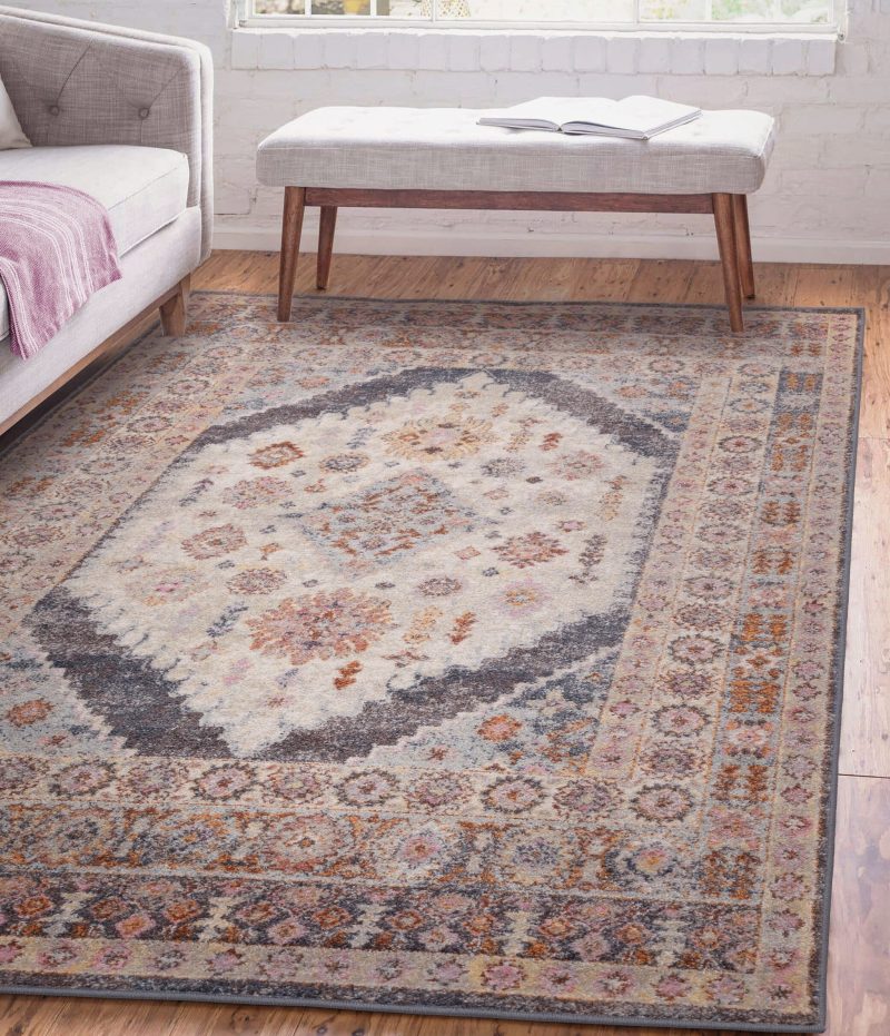 Covor traditional model floral Flores Fiza 6.55 mm 200x290 cm FLRE2002900006 - imagine 3