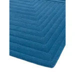 Covor albastru, lana naturala, geometric dungi, Form Blue 120x170