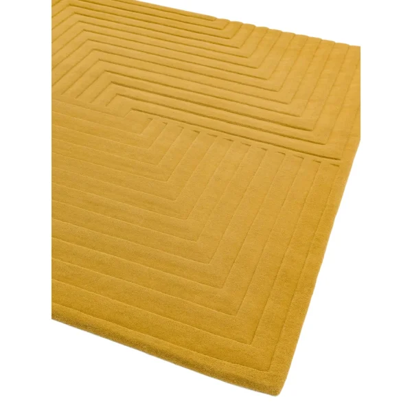 Covor lana, galben, manual, linii in zigzag, Form Ochre, 120x170 cm
