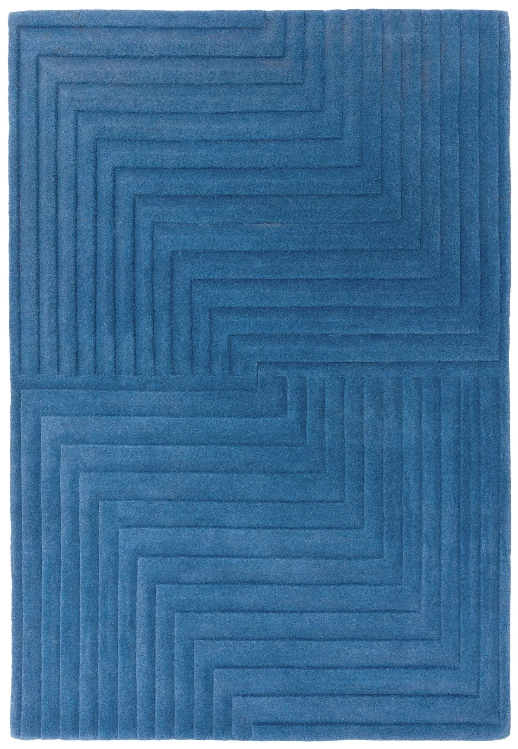 Covor Form, albastru, lana, geometric, modern, 200×290
