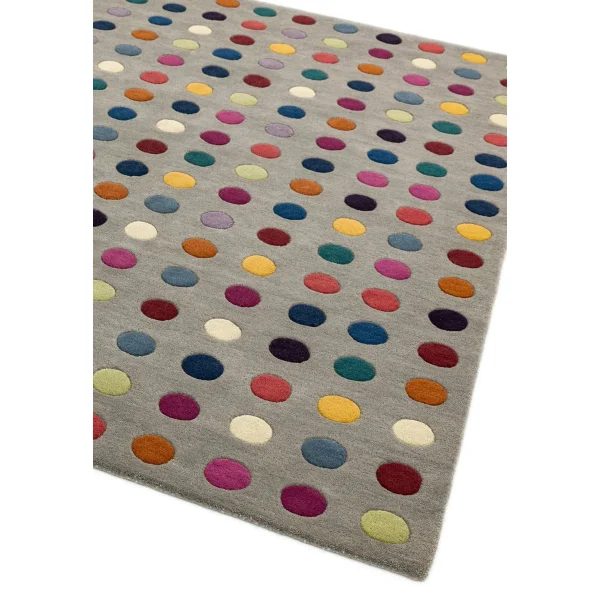 Covor din lana noua zeelanda lucrat manual modern model geometric Funk Spotty 11 mm 70x200 cm FUNK0702000007