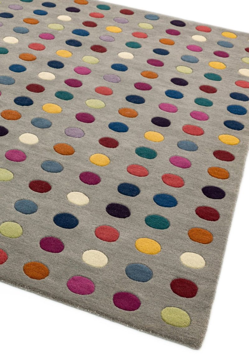 Covor din lana noua zeelanda lucrat manual modern model geometric Funk Spotty 11 mm 70x200 cm FUNK0702000007 - imagine 2
