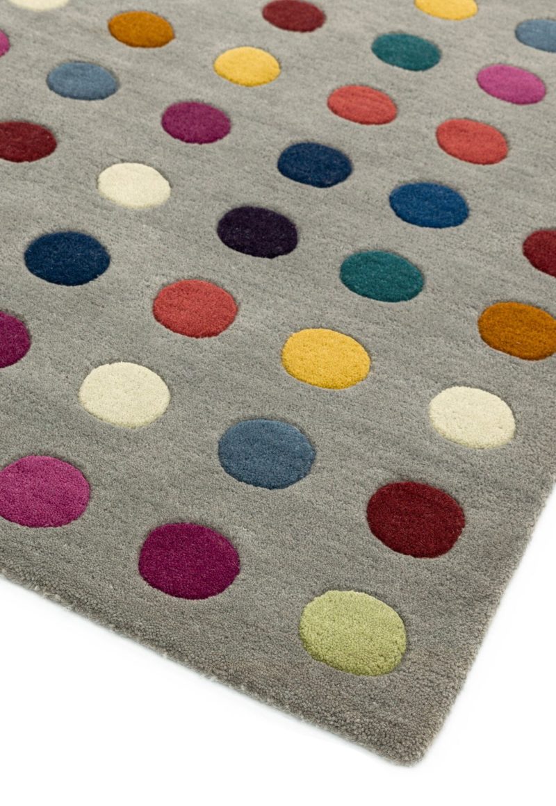 Covor din lana noua zeelanda lucrat manual modern model geometric Funk Spotty 11 mm 70x200 cm FUNK0702000007 - imagine 3