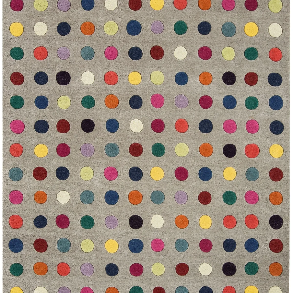 Covor din lana noua zeelanda lucrat manual modern model geometric Funk Spotty 11 mm 70x200 cm FUNK0702000007