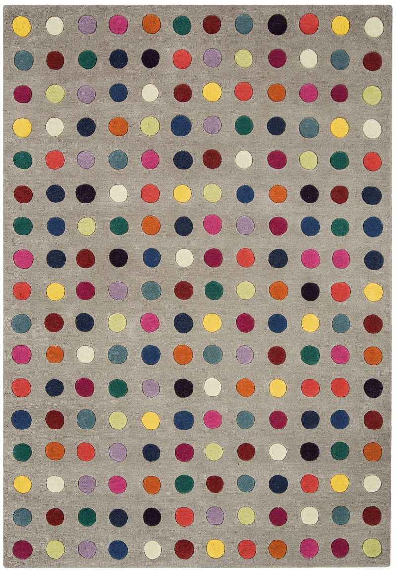 Covor din lana noua zeelanda lucrat manual modern model geometric Funk Spotty 11 mm 70x200 cm FUNK0702000007