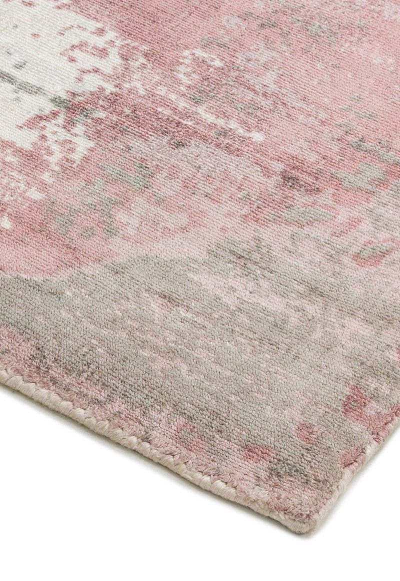 Covor pufos blush din vascoza lucrat manual modern model abstract Gatsby Blush 6 mm 200x290 cm GATS200290BLUS - imagine 3