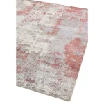 Covor pufos rosu din vascoza lucrat manual modern model abstract Gatsby Red 6 mm 120x170 cm GATS120170REDD