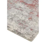 Covor pufos rosu din vascoza lucrat manual modern model abstract Gatsby Red 6 mm 120x170 cm GATS120170REDD