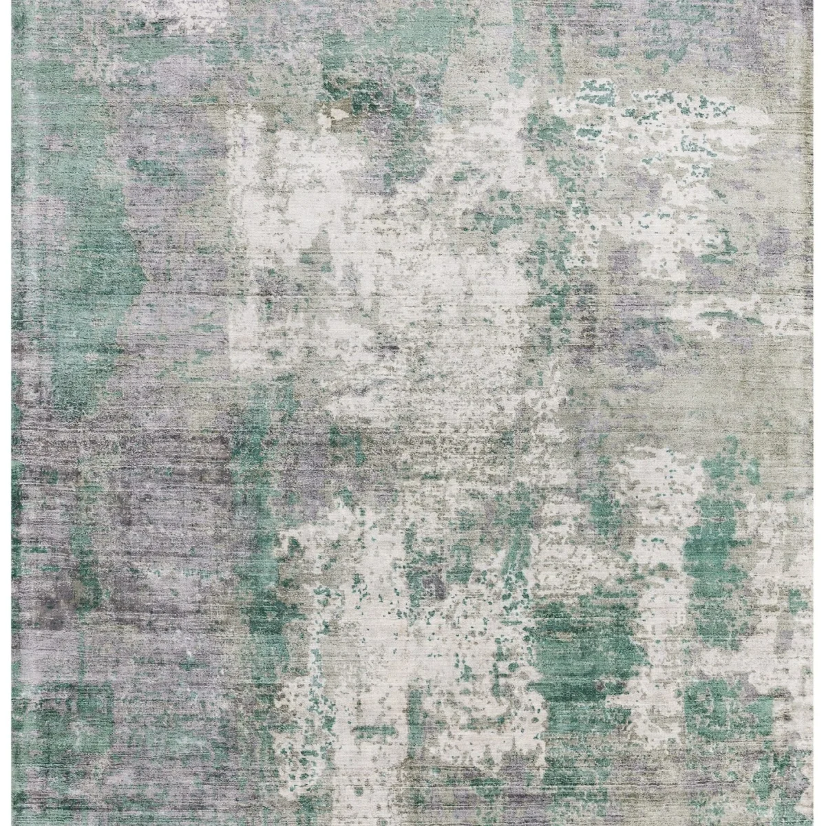 Covor pufos verde din vascoza lucrat manual modern model abstract Gatsby Green 6 mm 160x230 cm GATS160230GREE