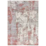 Covor pufos rosu din vascoza lucrat manual modern model abstract Gatsby Red 6 mm 120×170 cm GATS120170REDD