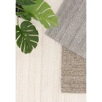 Covor crem lucrat manual modern outdoor model geometric dungi Grayson Cream 2 mm 120x170 cm GRAY120170CREA