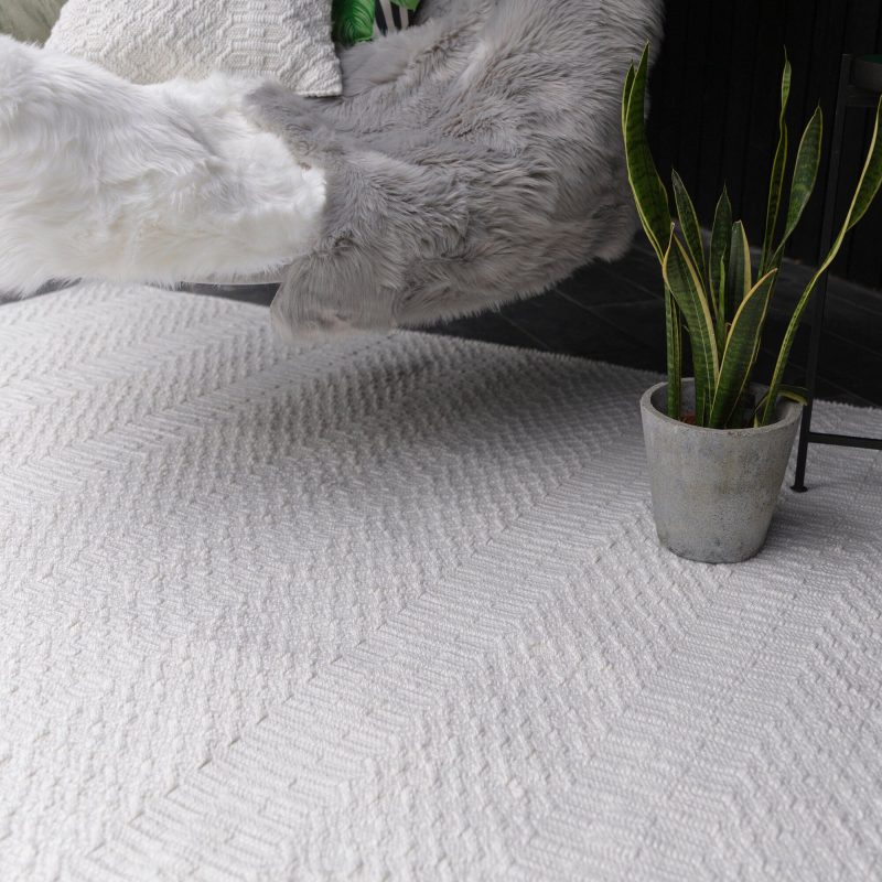 Covor natural lucrat manual modern outdoor model geometric Halsey Natural 3 mm 45x45 cm HALC045045NATU - imagine 3