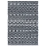 Covor negru lucrat manual modern outdoor model geometric Halsey Black 3 mm 66×240 cm HALS066240BLAC