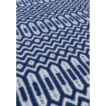 Covor albastru lucrat manual modern outdoor model geometric Halsey Blue 3 mm 66x240 cm HALS066240BLUE