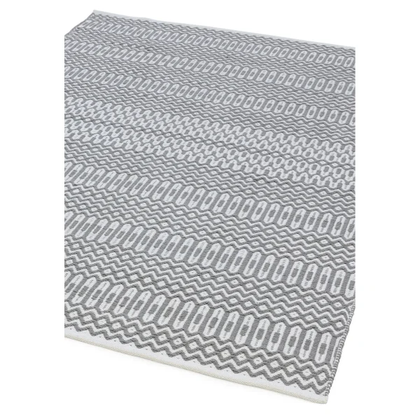 Covor gri lucrat manual modern outdoor model geometric Halsey Grey 3 mm 66x240 cm HALS066240GREY