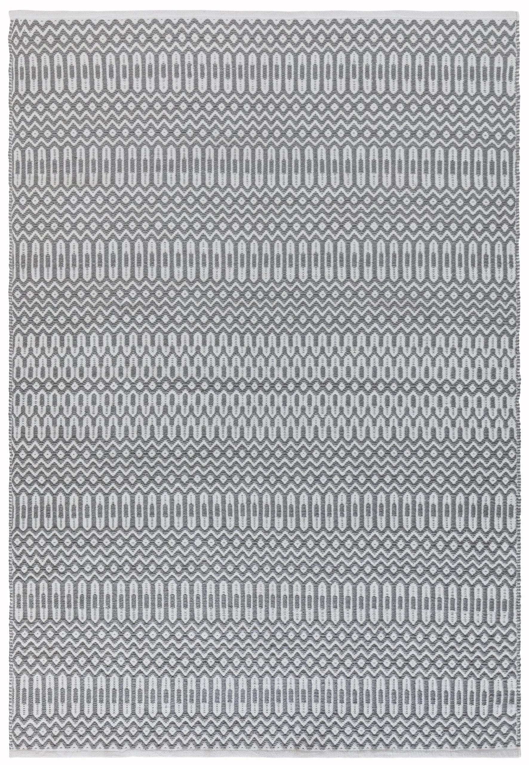 Covor gri lucrat manual modern outdoor model geometric Halsey Grey 3 mm 66×240 cm HALS066240GREY