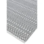 Covor gri lucrat manual modern outdoor model geometric Halsey Grey 3 mm 66x240 cm HALS066240GREY