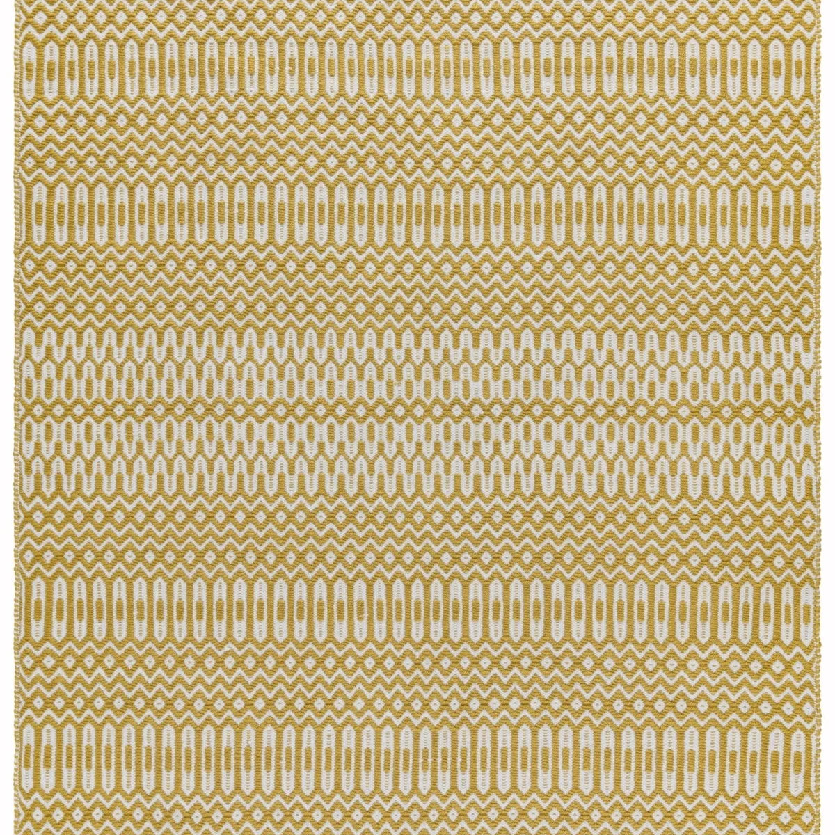 Covor mustar lucrat manual modern outdoor model geometric Halsey Mustard 3 mm 66x240 cm HALS066240MUST