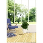 Covor mustar lucrat manual modern outdoor model geometric Halsey Mustard 3 mm 66x240 cm HALS066240MUST