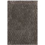 Covor pufos gri lucrat manual modern model geometric Harrison Charcoal 20-40 mm 160×230 cm HARR160230CHAR