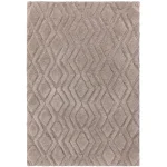 Covor pufos greige lucrat manual modern model geometric Harrison Greige 20-40 mm 120x170 cm HARR120170GREI