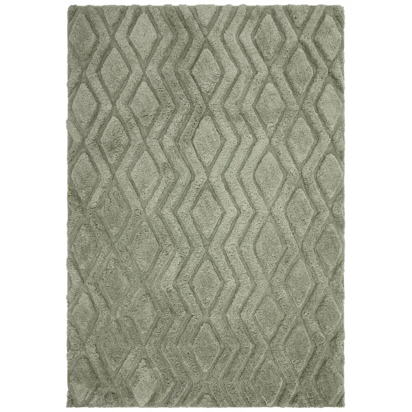 Covor pufos lucrat manual modern model geometric Harrison Sage 20-40 mm 120x170 cm HARR120170SAGE