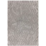 Covor pufos argintiu lucrat manual modern model geometric Harrison Silver 20-40 mm 120×170 cm HARR120170SILV