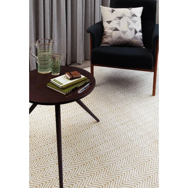 Covor natural din bumbac iuta lucrat manual modern model geometric Ives Natural 4 mm 100x150 cm IVES100150NATU