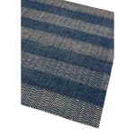 Covor navy albastru din bumbac iuta lucrat manual modern model geometric Ives Navy Blue 4 mm 100x150 cm IVES100150NAVY