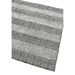 Covor gri din bumbac iuta lucrat manual modern model geometric Ives Grey 4 mm 100x150 cm IVES100150GREY
