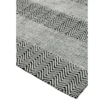 Covor gri din bumbac iuta lucrat manual modern model geometric Ives Grey 4 mm 100x150 cm IVES100150GREY
