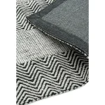 Covor gri din bumbac iuta lucrat manual modern model geometric Ives Runner Grey 4 mm 66x200 cm IVES066200GREY
